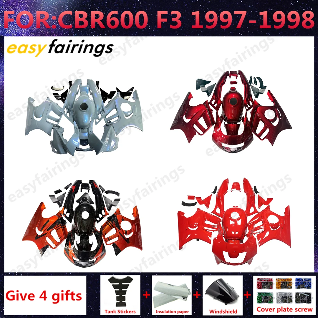 Full Plastic Fairings Kit for CBR 600 F3 1997-1998 Motorcycle Bodywork Set Aftermarket Injection Mold CBR600F3 CBR600
Full Plastic Fairings Kit for CBR 600 F3 1997-1998 Motorcycle Bodywork Set Aftermarket Injection Mold CBR600F3 CBR600