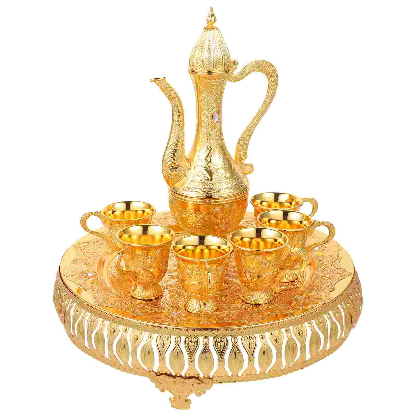 Tea Cup Turkish Coffee and Teapot Set Cups Container Charcoal Red Glasses Golden Zinc Alloy Decorative Office
Tea Cup Turkish Coffee and Teapot Set Cups Container Charcoal Red Glasses Golden Zinc Alloy Decorative Office
