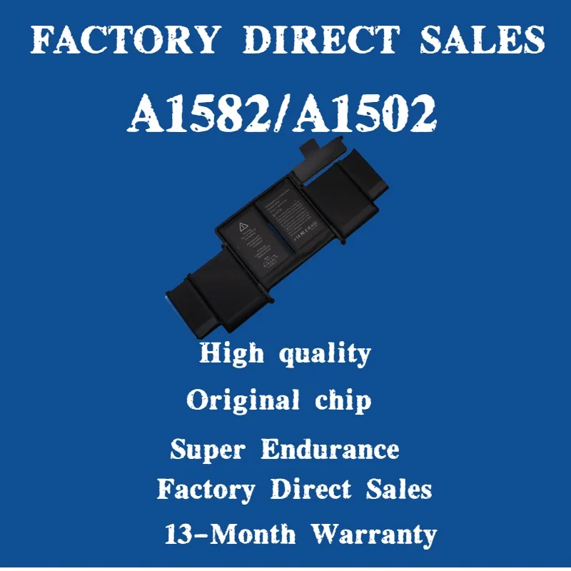 A1582 A1493 Laptop Battery For Apple MacBook Pro 13" Retina A1502 2013 2014 2015 Year 020-00010 Free Tools 600+ Cycles
A1582 A1493 Laptop Battery For Apple MacBook Pro 13" Retina A1502 2013 2014 2015 Year 020-00010 Free Tools 600+ Cycles