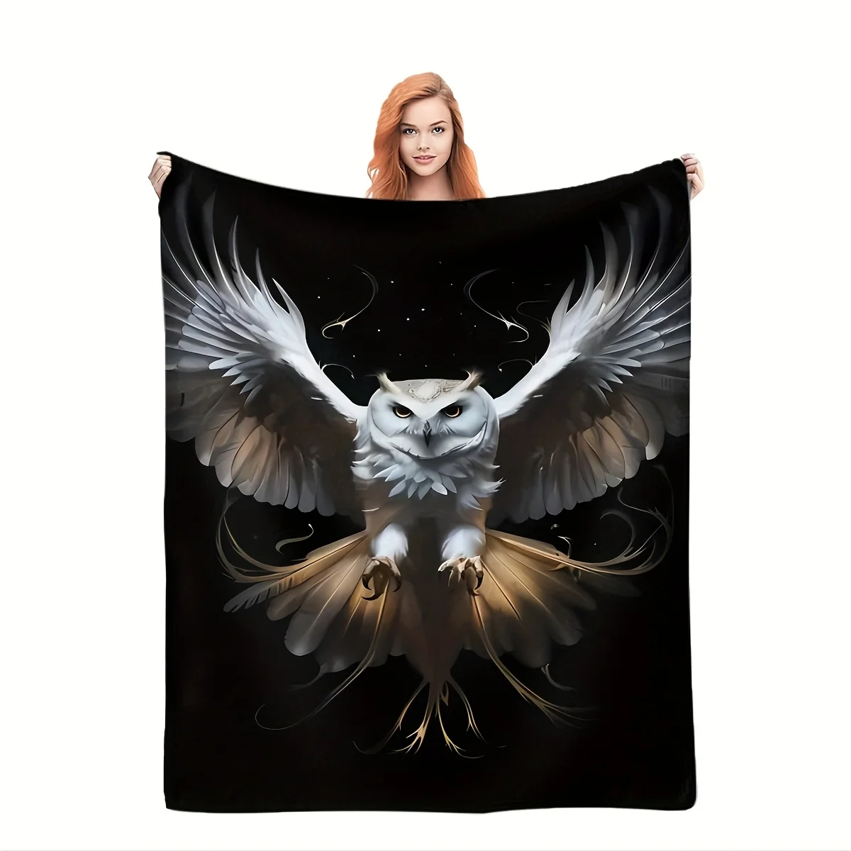 1 шт. элегантное одеяло с совой сарая — мягкое фланелевое всесезонное роскошное покрывало/офисный декор — реалистичный дизайн летающей совы с
1 шт. элегантное одеяло с совой сарая — мягкое фланелевое всесезонное роскошное покрывало/офисный декор — реалистичный дизайн летающей совы с