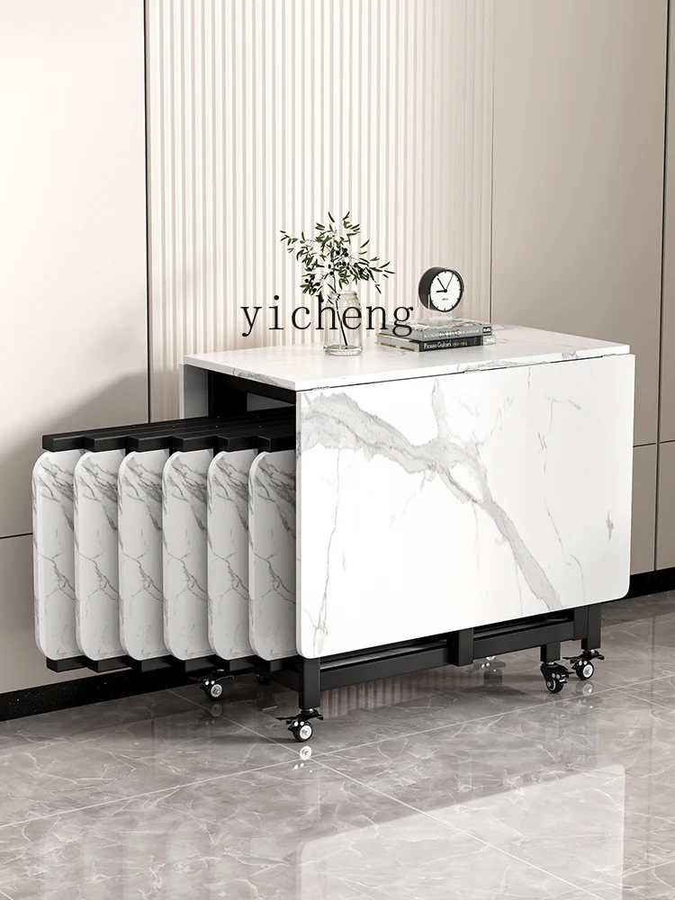 LX folding dining table household small apartment dining table mobile rock slab table simple
LX folding dining table household small apartment dining table mobile rock slab table simple