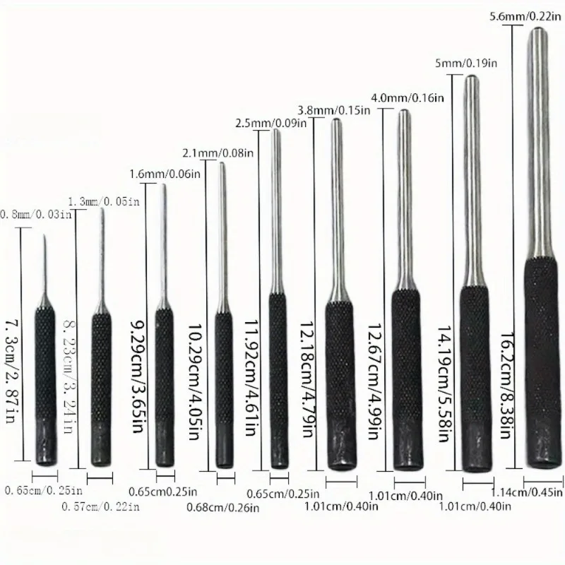 9Pcs/Set Steel Round Head Grip Roll Pins Punch Tool Kit Professional Hollow End Starter Punch Chisel Tools
9Pcs/Set Steel Round Head Grip Roll Pins Punch Tool Kit Professional Hollow End Starter Punch Chisel Tools