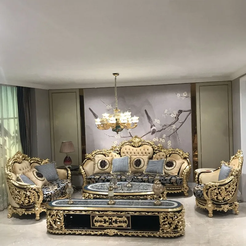 French Fabric Turkish Court Sofa Sofa Solid Wood Double-sided Carved Self-built Luxury Sofa
French Fabric Turkish Court Sofa Sofa Solid Wood Double-sided Carved Self-built Luxury Sofa