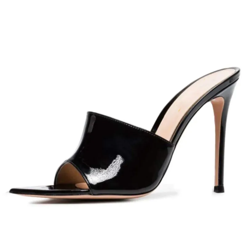 DIZHUANG Сексуальные женские тапочки на высоком каблуке. Черные лакированные тапочки. Острые остроконечные тапочки. Высота каблука около 11 см. 34-46
DIZHUANG Сексуальные женские тапочки на высоком каблуке. Черные лакированные тапочки. Острые остроконечные тапочки. Высота каблука около 11 см. 34-46