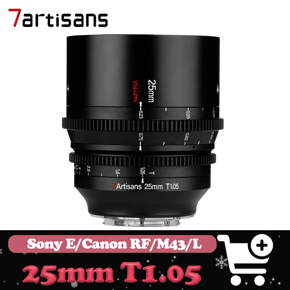 7artisans APS-C 25mm T1.05 Cine Lens Wide Angle Manual Focus Prime Camera Lens for Sony A6400 Canon R5 Leica SL
7artisans APS-C 25mm T1.05 Cine Lens Wide Angle Manual Focus Prime Camera Lens for Sony A6400 Canon R5 Leica SL