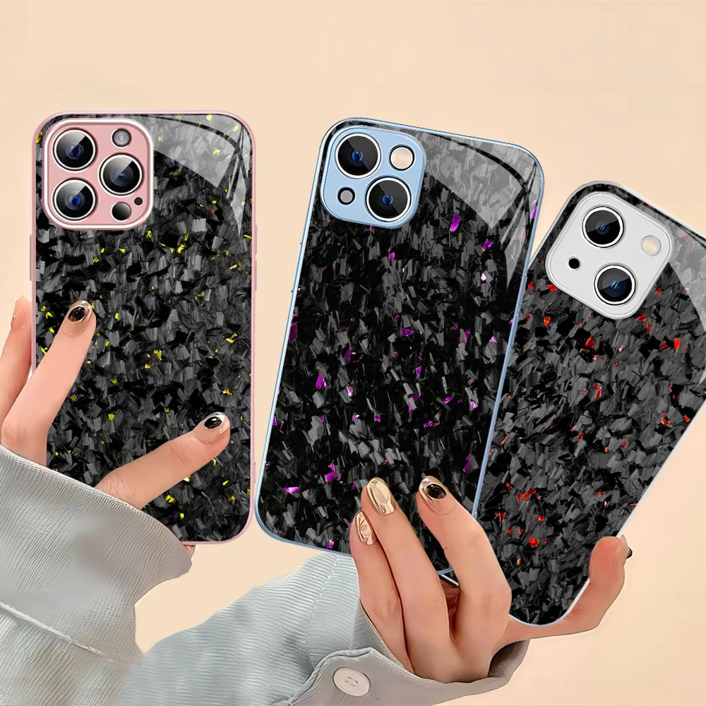 Forged Carbon Fundas Phone Case For iPhone 14 13 12 Mini 11 Pro XS Max X XR 14 Plus Tempered Glass Cover
Forged Carbon Fundas Phone Case For iPhone 14 13 12 Mini 11 Pro XS Max X XR 14 Plus Tempered Glass Cover