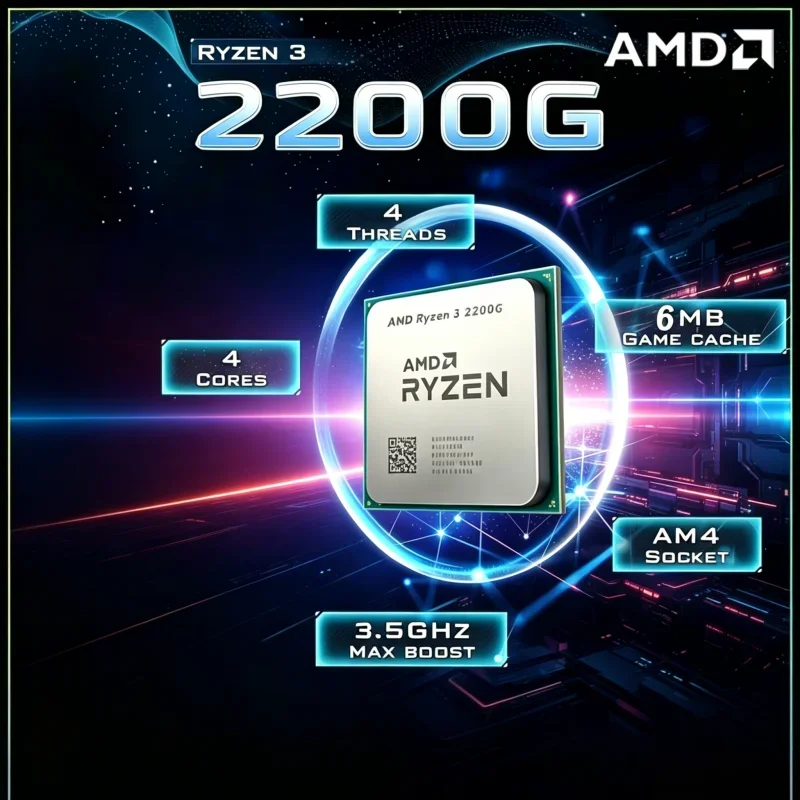 Used AMD Ryzen 3 2200G 3.5 GHz 14nm Quad-Core Quad-Thread CPU YD2200C5M4MFB Socket AM4 Desktop Processor Without Stock Cooler
Used AMD Ryzen 3 2200G 3.5 GHz 14nm Quad-Core Quad-Thread CPU YD2200C5M4MFB Socket AM4 Desktop Processor Without Stock Cooler
