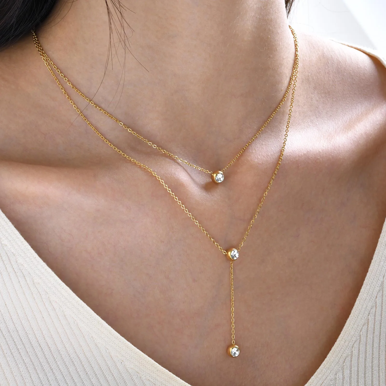Dainty Layered Stacked Chokers Necklaces For Women,Gold Plated Cable Chain Necklace AAA CZ Stone,Bling Streetwear Collar Jewelry
Dainty Layered Stacked Chokers Necklaces For Women,Gold Plated Cable Chain Necklace AAA CZ Stone,Bling Streetwear Collar Jewelry