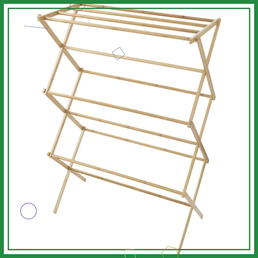 Collapsible Bamboo Clothes Drying Rack - Portable Wooden Laundry Air Dryer for Small Spaces
Collapsible Bamboo Clothes Drying Rack - Portable Wooden Laundry Air Dryer for Small Spaces