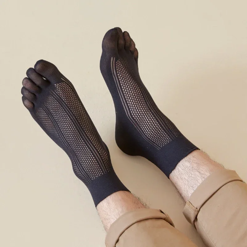 5 Pairs Mens Five Toes Socks MeshThin Velvet Harajuku Mid Tube Fingers Socks Man High Elastic Breathable Summer Socks with Toes
5 Pairs Mens Five Toes Socks MeshThin Velvet Harajuku Mid Tube Fingers Socks Man High Elastic Breathable Summer Socks with Toes