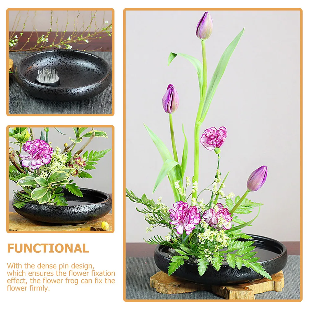 1Set Heavy Duty Ceramic Flower Frog Dense Pin Layout Enhances Water Uptake Prolongs Flower Arranger Floral Frog
1Set Heavy Duty Ceramic Flower Frog Dense Pin Layout Enhances Water Uptake Prolongs Flower Arranger Floral Frog