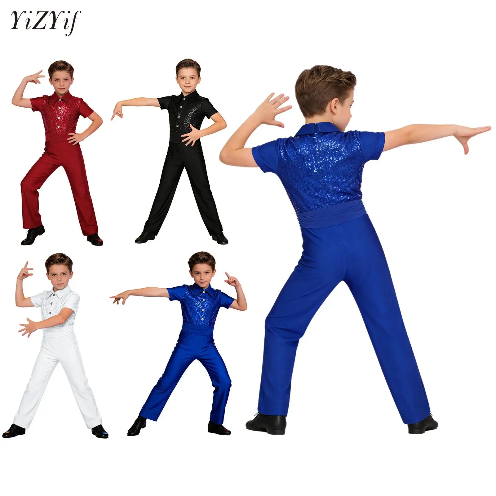 Kids Boys Ballroom Jersey Ballet Latin Jazz Dance Jumpsuit Sequins Long Pants Bodysuit 60s 70s Disco Stage Performance Clothes
Kids Boys Ballroom Jersey Ballet Latin Jazz Dance Jumpsuit Sequins Long Pants Bodysuit 60s 70s Disco Stage Performance Clothes