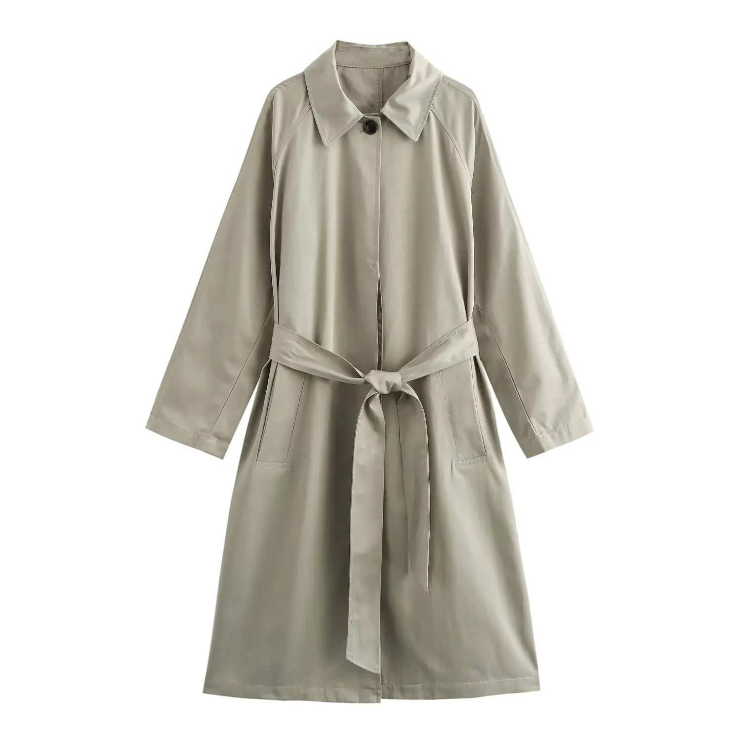 TRAFZA Women's Early Spring Fashion Lapel Belted Long Windbreaker Female High Street Casual Pocket Decorated Long Sleeve Coat
TRAFZA Women's Early Spring Fashion Lapel Belted Long Windbreaker Female High Street Casual Pocket Decorated Long Sleeve Coat