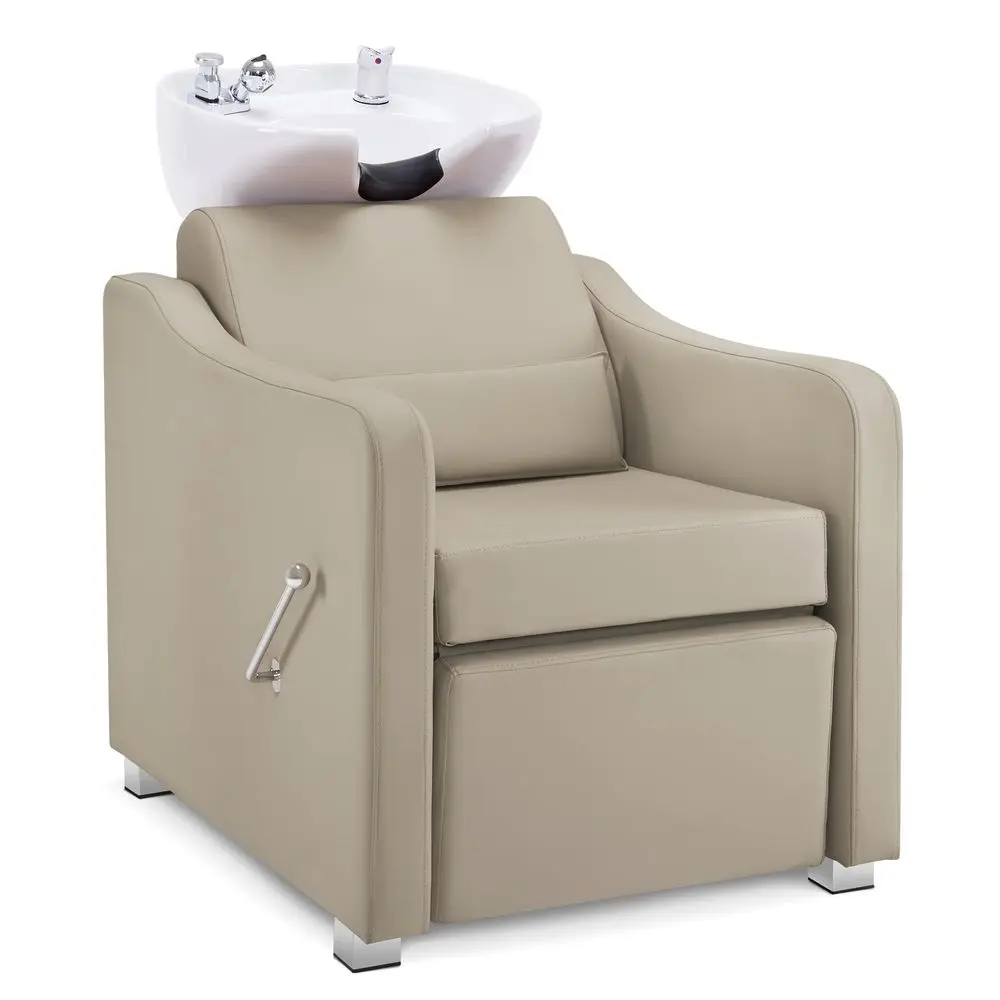 Backwash Shampoo Station Chair, Adjustable Porcelain Ceramic Hair Wash Bowl with Chair, Shampoo Station for Barber Shop, Spa Be
Backwash Shampoo Station Chair, Adjustable Porcelain Ceramic Hair Wash Bowl with Chair, Shampoo Station for Barber Shop, Spa Be