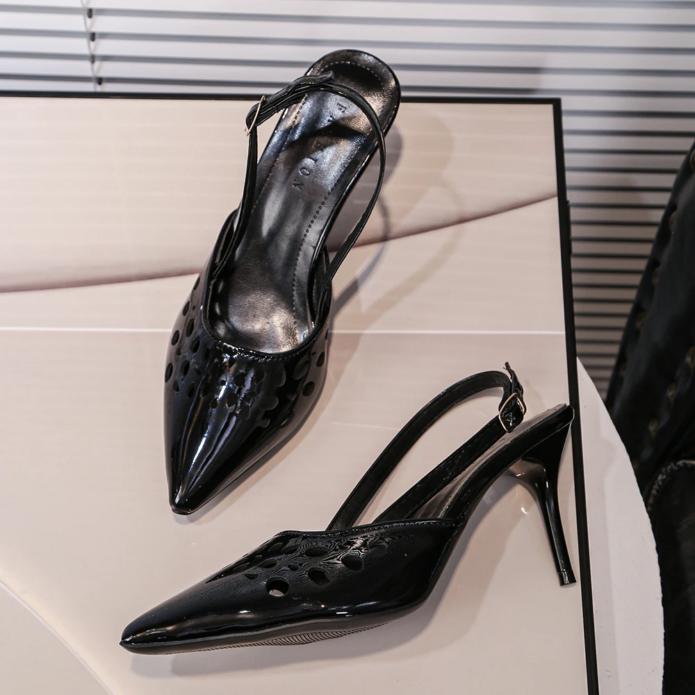 2026 Korean New Style Pointed Backless Peep-toe Sandals Soft Leather Hollow-out Sandals Kitten Heel Commuter High Heels
2026 Korean New Style Pointed Backless Peep-toe Sandals Soft Leather Hollow-out Sandals Kitten Heel Commuter High Heels