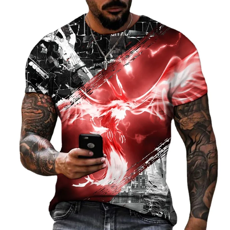 2025 Men's Street Short sleeved 3D Digital Printed Phoenix Pattern Loose Sports and Leisure Customized T-shirt for mens
2025 Men's Street Short sleeved 3D Digital Printed Phoenix Pattern Loose Sports and Leisure Customized T-shirt for mens