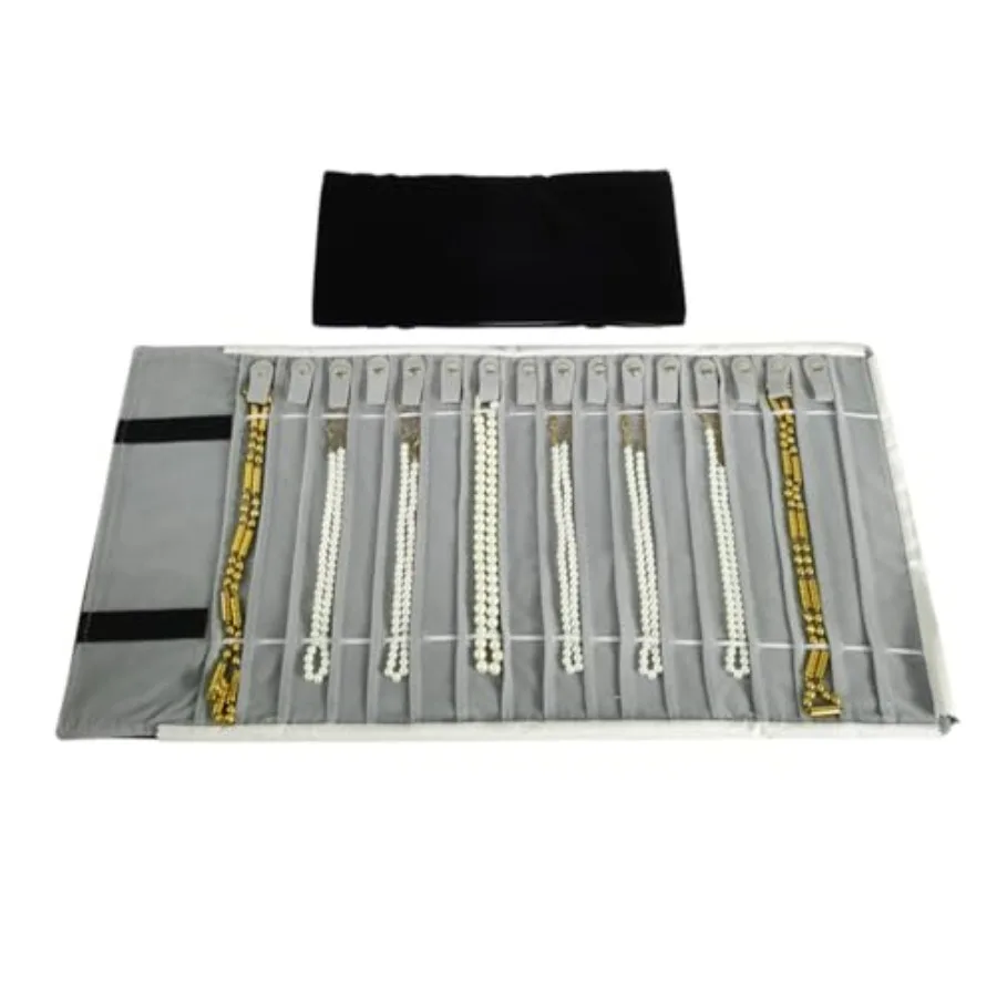 Portable Jewelry Roll Untangled Secure Necklace Travel Storage Bag Displays Holder 16 Chain
Portable Jewelry Roll Untangled Secure Necklace Travel Storage Bag Displays Holder 16 Chain