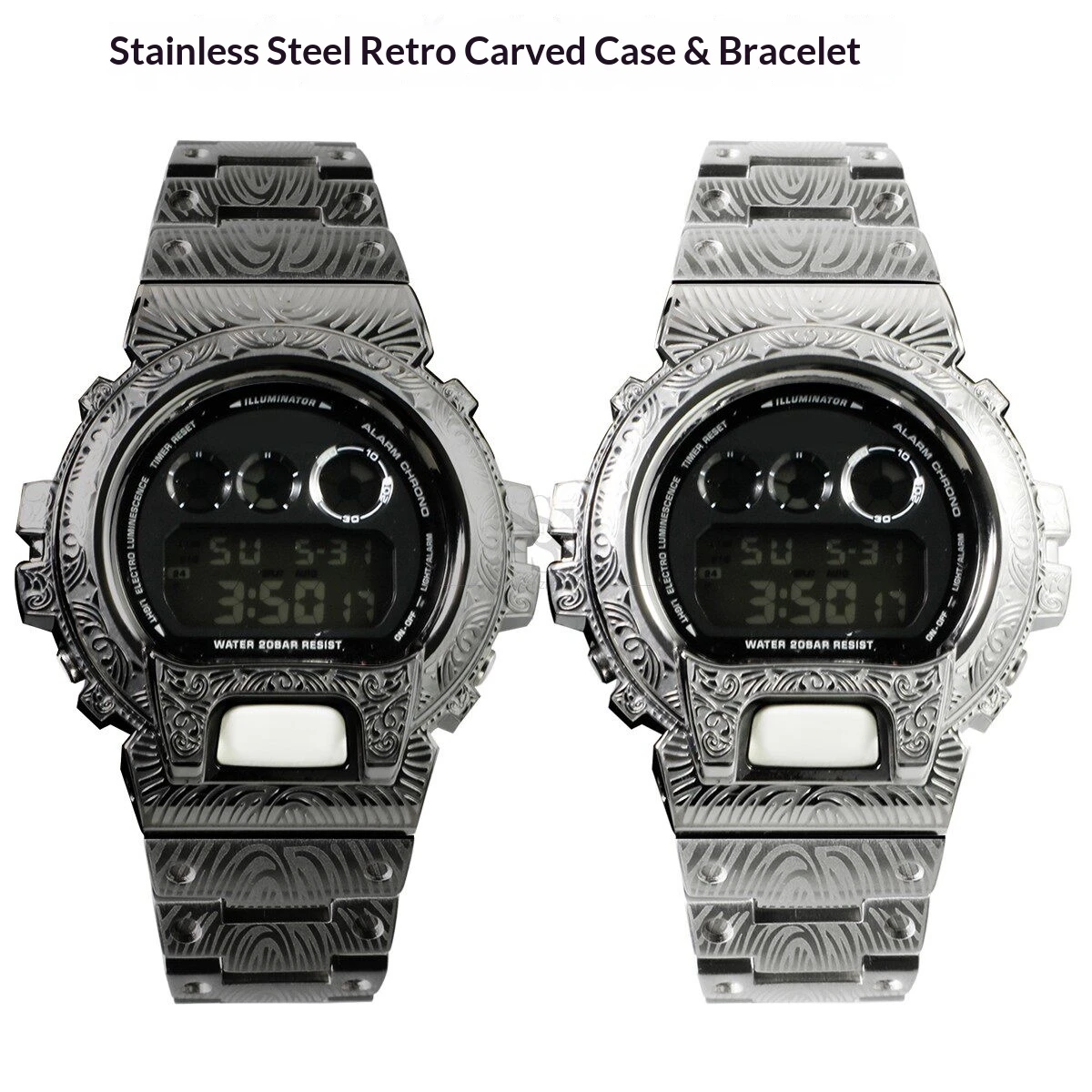 DW-6900 Rainbow Diamond Set Metal Case Strap For Casio DW-6900 Modified High Quality Stainless Steel Carved Case Strap Watch Acc
DW-6900 Rainbow Diamond Set Metal Case Strap For Casio DW-6900 Modified High Quality Stainless Steel Carved Case Strap Watch Acc