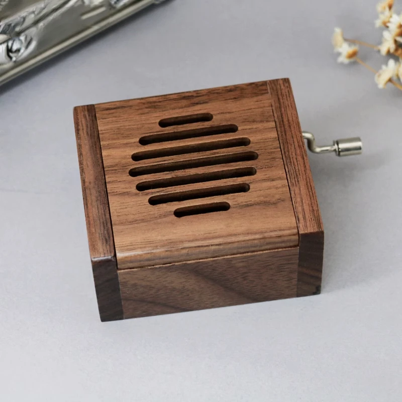 Walnut Wood Hand-cranked Music Box Vintage Wooden Eight Sounds Box Creative Birthday Gift Sky City for Girlfriend
Walnut Wood Hand-cranked Music Box Vintage Wooden Eight Sounds Box Creative Birthday Gift Sky City for Girlfriend