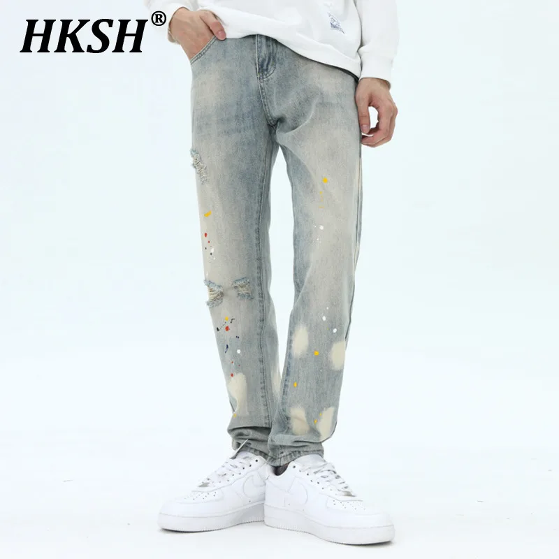 HKSH 2025 Spring Autumn New Men's Tide Punk Denim Pants Fashion Trend Versatile Ripped Jeans High Street Vintage Chic Ins HK4691
HKSH 2025 Spring Autumn New Men's Tide Punk Denim Pants Fashion Trend Versatile Ripped Jeans High Street Vintage Chic Ins HK4691