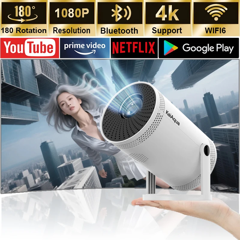 KaiAqua Portable Projector FY300 4K HDMI Dual Wifi6 Allwinner H713 BT5.4 1080P 1280*720P Home Cinema Outdoor Projetor For HY300
KaiAqua Portable Projector FY300 4K HDMI Dual Wifi6 Allwinner H713 BT5.4 1080P 1280*720P Home Cinema Outdoor Projetor For HY300