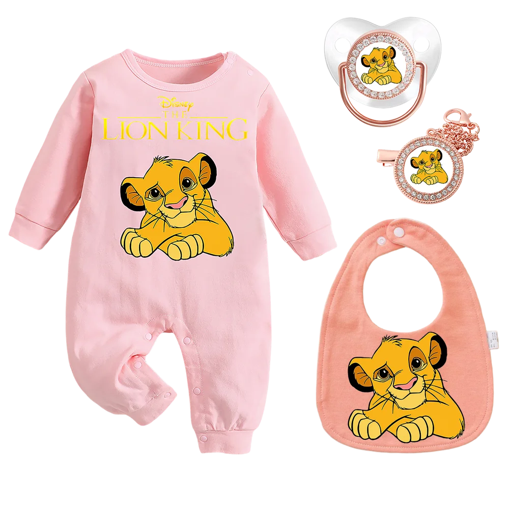 Baby Romper + Bib + Pacifier + Cartoon Stickers Set for 0-6 Months Newborn
Baby Romper + Bib + Pacifier + Cartoon Stickers Set for 0-6 Months Newborn
