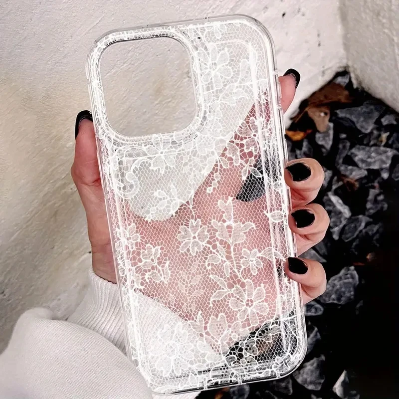Pop Sexy Lace Pattern Transprent Phone Case For IPhone14 Silicone Cover Funda
Pop Sexy Lace Pattern Transprent Phone Case For IPhone14 Silicone Cover Funda