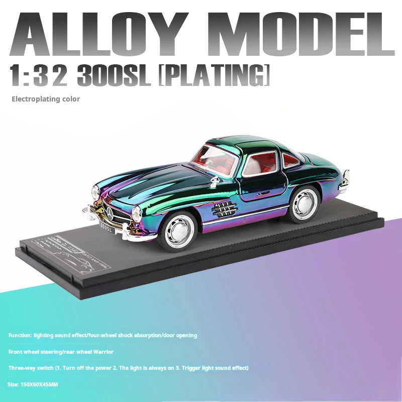 Classic 1:32 300SL Electroplated Luxy Alloy Diecast Precision Model Sound Light Miniature Toy Children Birthday Ornament Gift O 
Classic 1:32 300SL Electroplated Luxy Alloy Diecast Precision Model Sound Light Miniature Toy Children Birthday Ornament Gift O