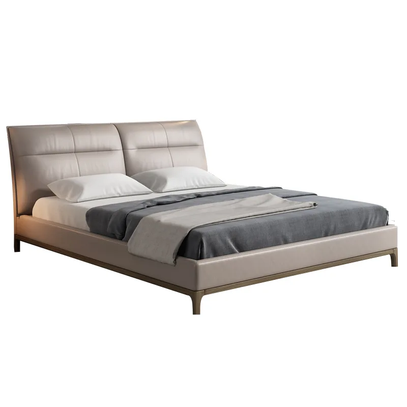 Nordic leather bed solid wood Italian minimalist modern minimalist 1.5 meters 1.8 meters double master bedroom soft bed
Nordic leather bed solid wood Italian minimalist modern minimalist 1.5 meters 1.8 meters double master bedroom soft bed