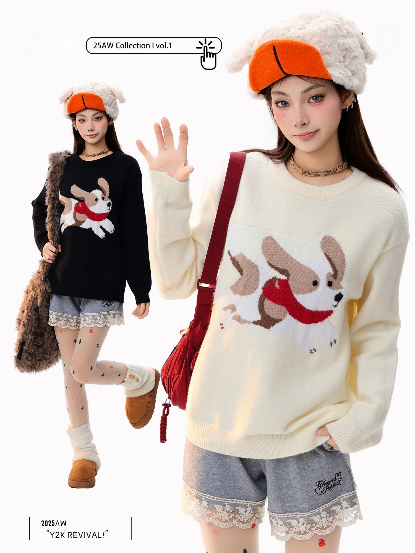 PBB Fun Knitted Sweater Women's Loose Overhead Dog Embroidery Street Sle Winter Warm Non-Hat round Ne ort Length
PBB Fun Knitted Sweater Women's Loose Overhead Dog Embroidery Street Sle Winter Warm Non-Hat round Ne ort Length