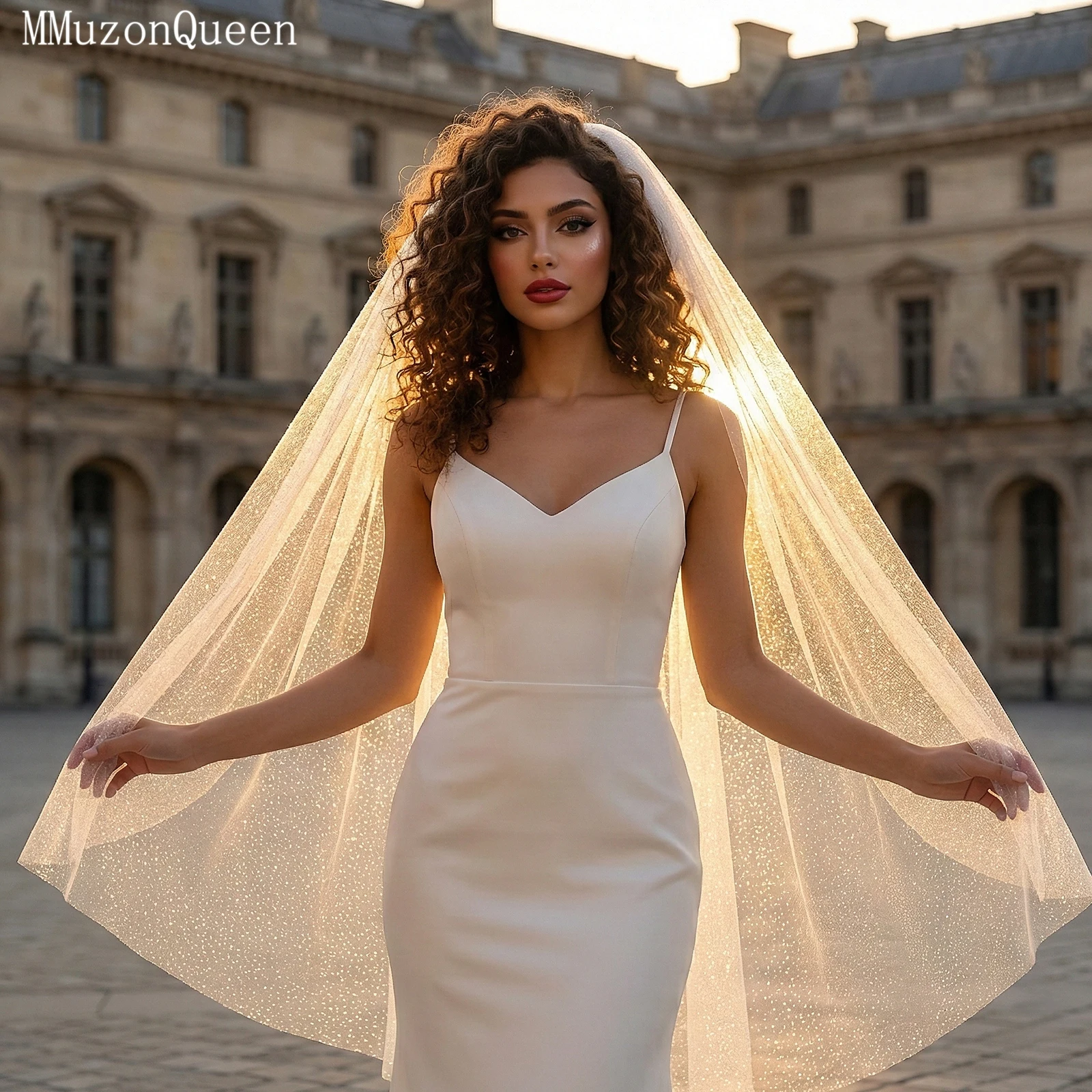 Элегантная однослойная модная свадебная фата TOPQUEEN длиной до кончиков пальцев, из сетки Starlight с необработанным краем, простой дизайн, для укладки волос M94
Элегантная однослойная модная свадебная фата TOPQUEEN длиной до кончиков пальцев, из сетки Starlight с необработанным краем, простой дизайн, для укладки волос M94