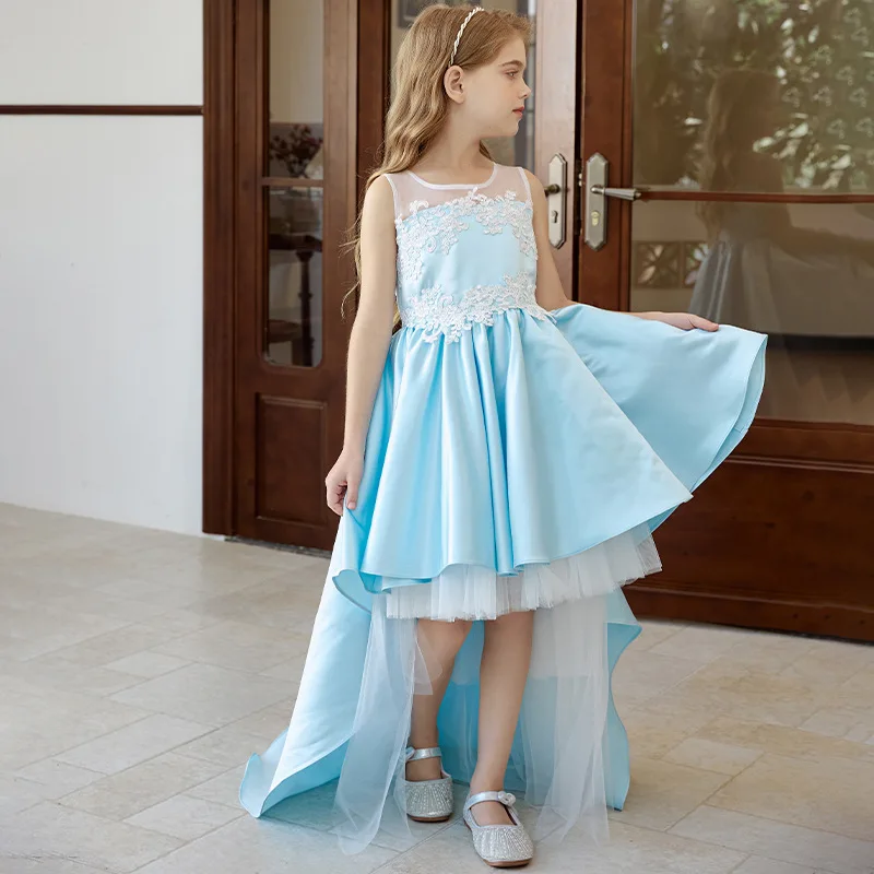 Baby Kids Princess Satin Tulle Applique Flower Girl Dress Children First Communion Dress Ball Gown Wedding Party Dress Birthday
Baby Kids Princess Satin Tulle Applique Flower Girl Dress Children First Communion Dress Ball Gown Wedding Party Dress Birthday