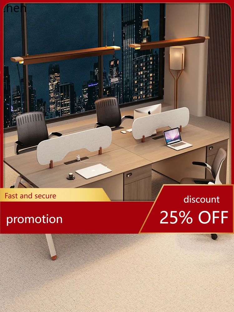 CZ Office Desk and Chair Set for Four People, Staff Desk, Employee Desk, Partition, Simple Modern Office, 6-Person Cubicle
CZ Office Desk and Chair Set for Four People, Staff Desk, Employee Desk, Partition, Simple Modern Office, 6-Person Cubicle