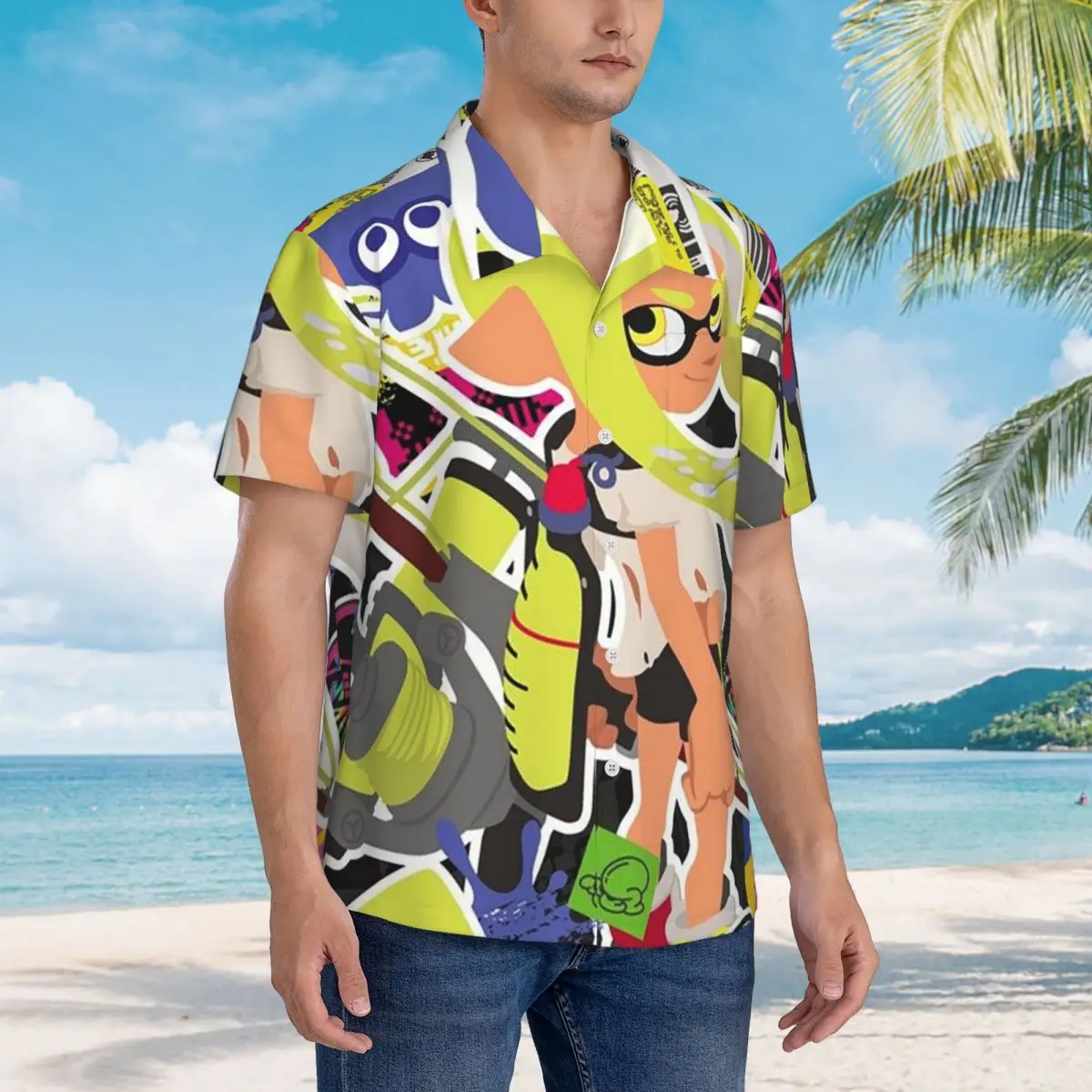Cartoon Popular Splatoon 3 Game Hawaiian Shirts Fashion Men Short Sleeve Shirt for Summer Beach Men's Lapel Tops
Cartoon Popular Splatoon 3 Game Hawaiian Shirts Fashion Men Short Sleeve Shirt for Summer Beach Men's Lapel Tops