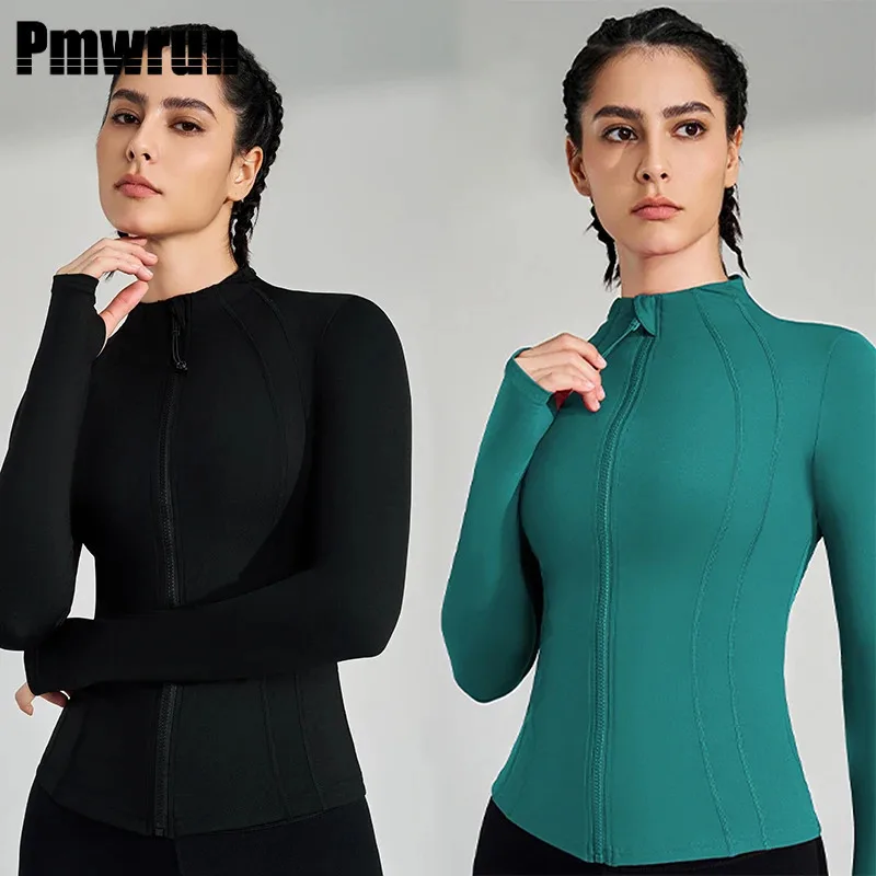 Pmwrun Gym женский топ для йоги на молнии с отверстиями для фитнеса и бега, эластичный топ с длинными рукавами и круглым вырезом, спортивная одежда
Pmwrun Gym женский топ для йоги на молнии с отверстиями для фитнеса и бега, эластичный топ с длинными рукавами и круглым вырезом, спортивная одежда