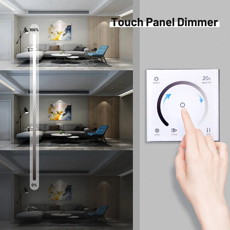 DC12V-24V LED Dimmer Switch Touch Panel Control Controller Adjustable Voltage Regulator Dimmers For LED Strip Lights Lighting
DC12V-24V LED Dimmer Switch Touch Panel Control Controller Adjustable Voltage Regulator Dimmers For LED Strip Lights Lighting