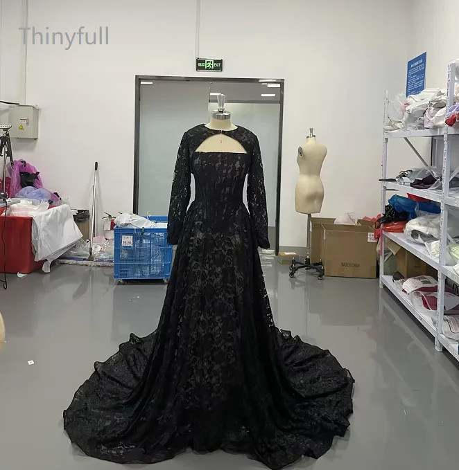 Thinyfull A-line Lace Prom Dresses Full Sleeves Evening Party Gown Long 2025 Formal Occasion Dress Robe De Soirée Customized
Thinyfull A-line Lace Prom Dresses Full Sleeves Evening Party Gown Long 2025 Formal Occasion Dress Robe De Soirée Customized