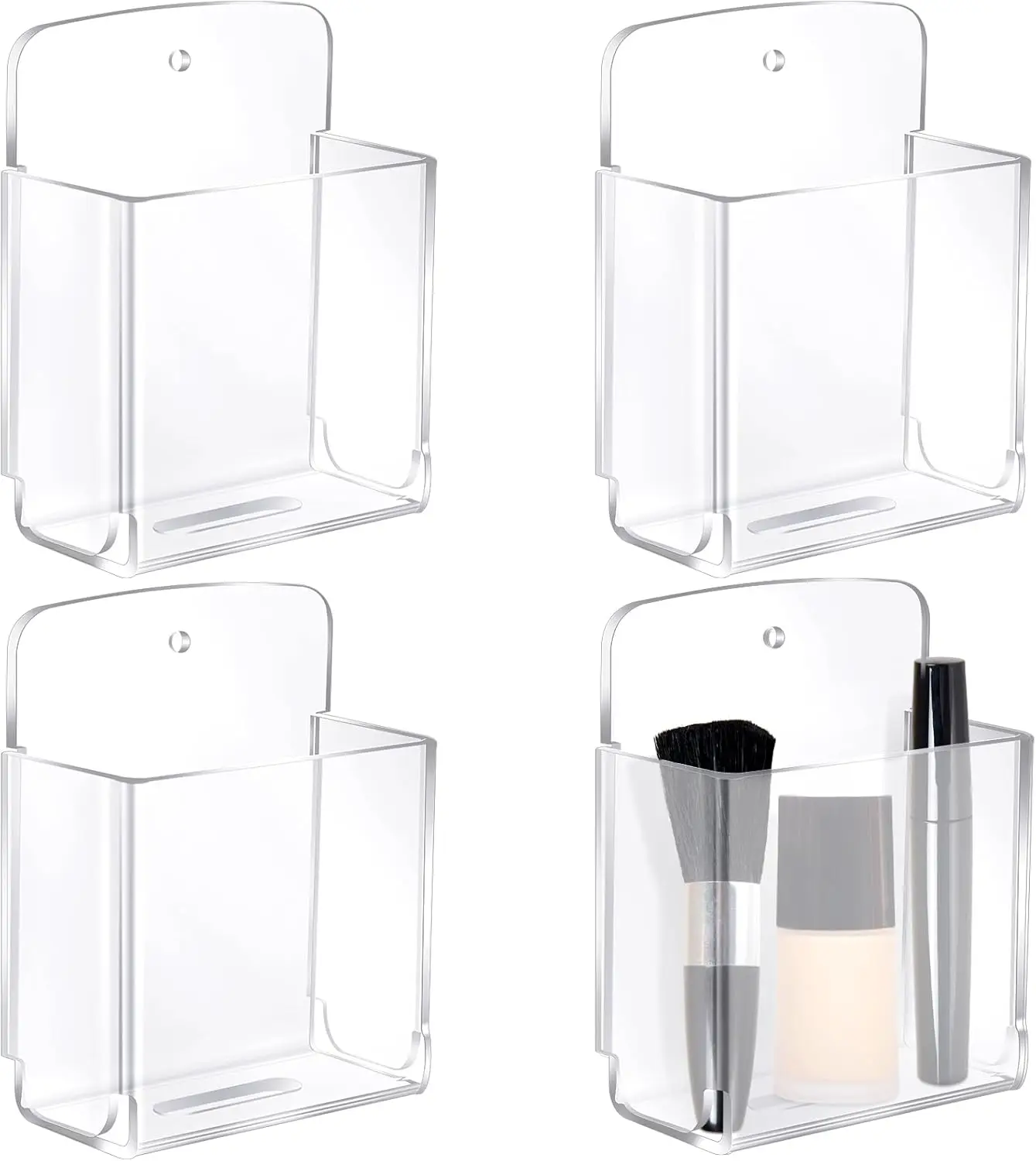 4 Pack Acrylic Wall Mount Remote Control Holder Clear Storage Organizer for Home Office
4 Pack Acrylic Wall Mount Remote Control Holder Clear Storage Organizer for Home Office