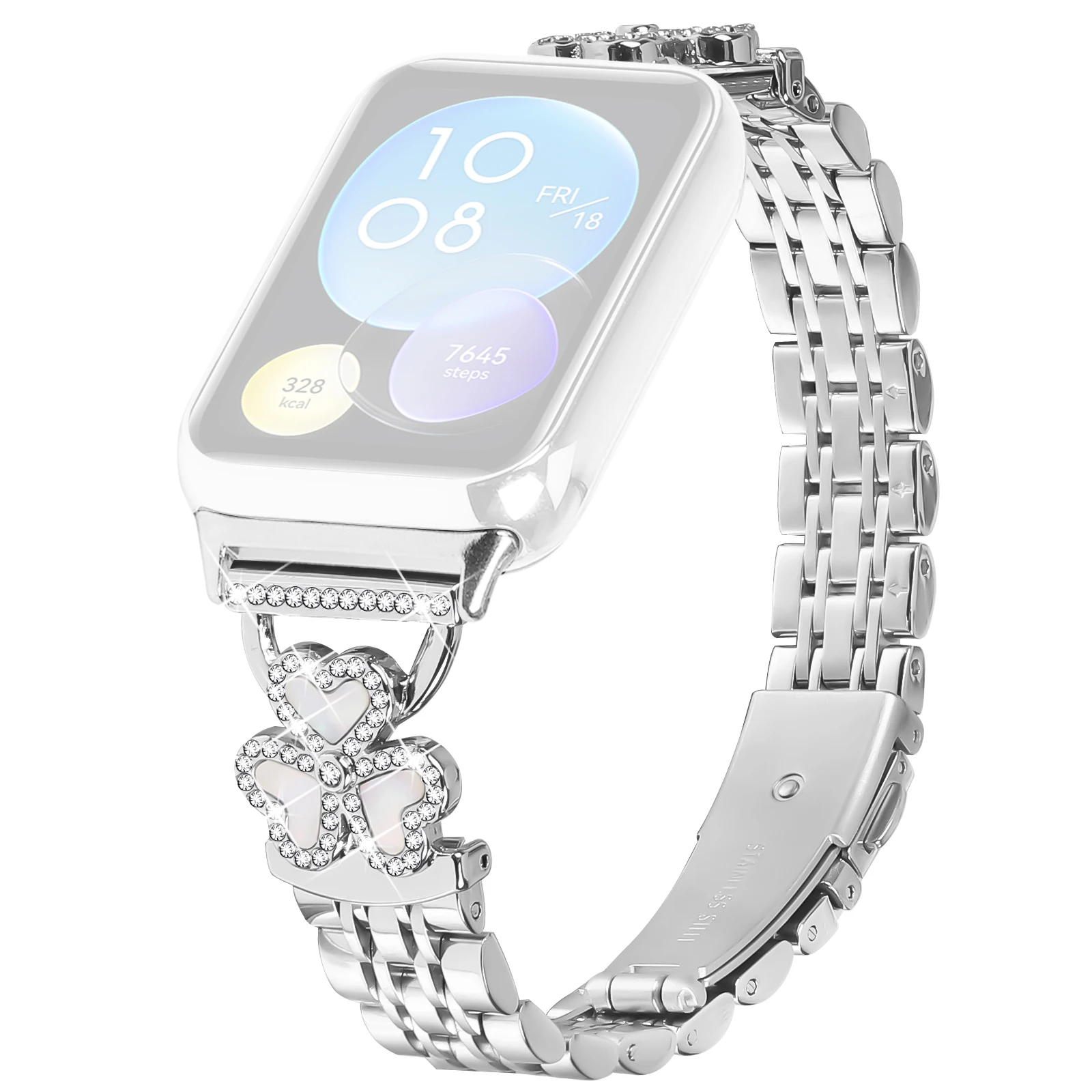 Silver Heart Clover Metal Band for Xiaomi Smart Band 9 Pro / 8 Pro Watch Strap 7-Bead Shiny Design
Silver Heart Clover Metal Band for Xiaomi Smart Band 9 Pro / 8 Pro Watch Strap 7-Bead Shiny Design