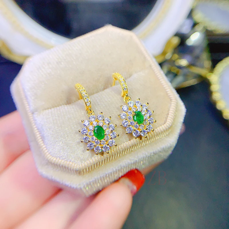 Женские серьги из серебра с изумрудами, комплект ювелирных украшений с Зелеными камнями, свадебный подарок невесте
Женские серьги из серебра с изумрудами, комплект ювелирных украшений с Зелеными камнями, свадебный подарок невесте