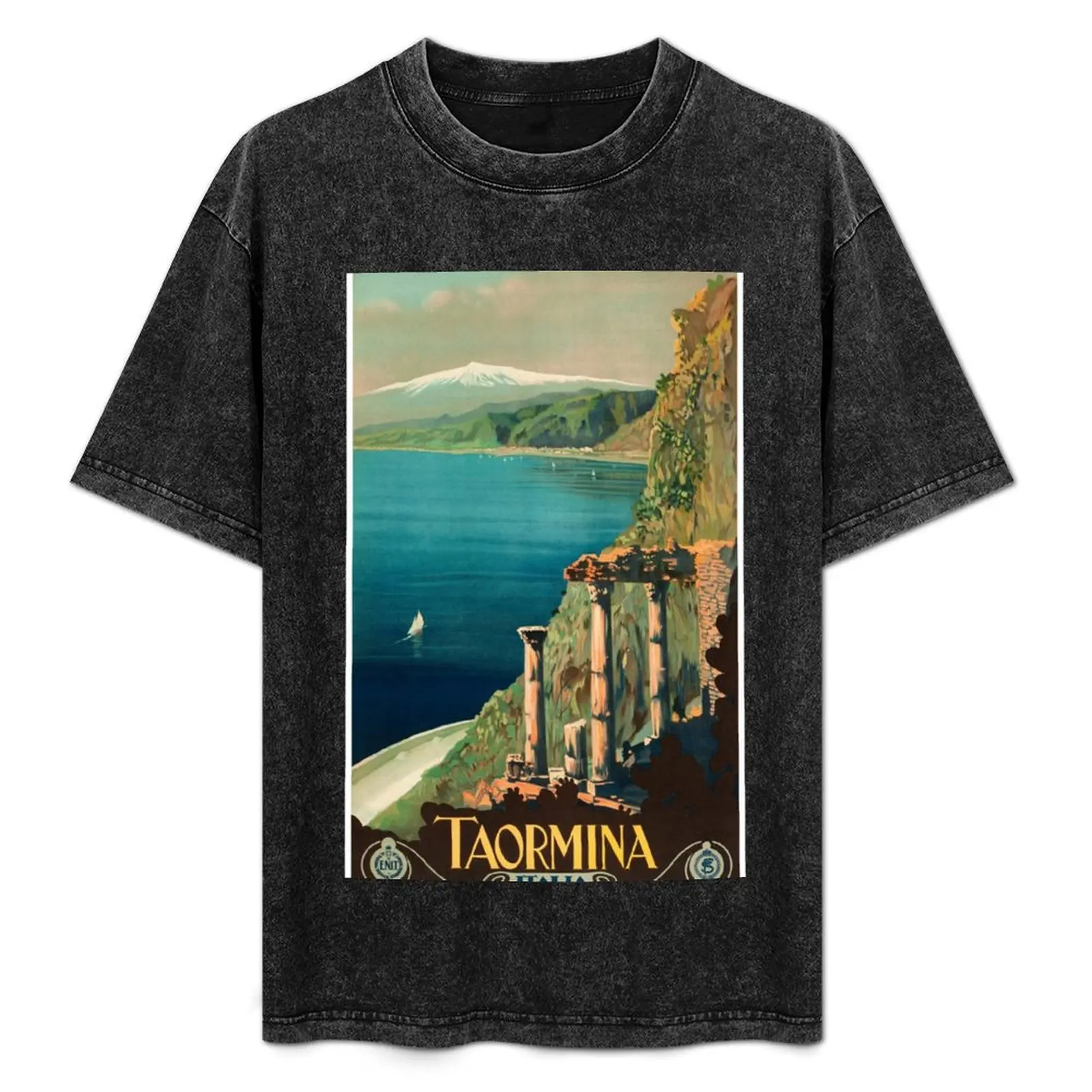 Taormina, Italy Vintage Travel Poster T-Shirt Light Athletic Short Sleeve Tee Shirt
Taormina, Italy Vintage Travel Poster T-Shirt Light Athletic Short Sleeve Tee Shirt