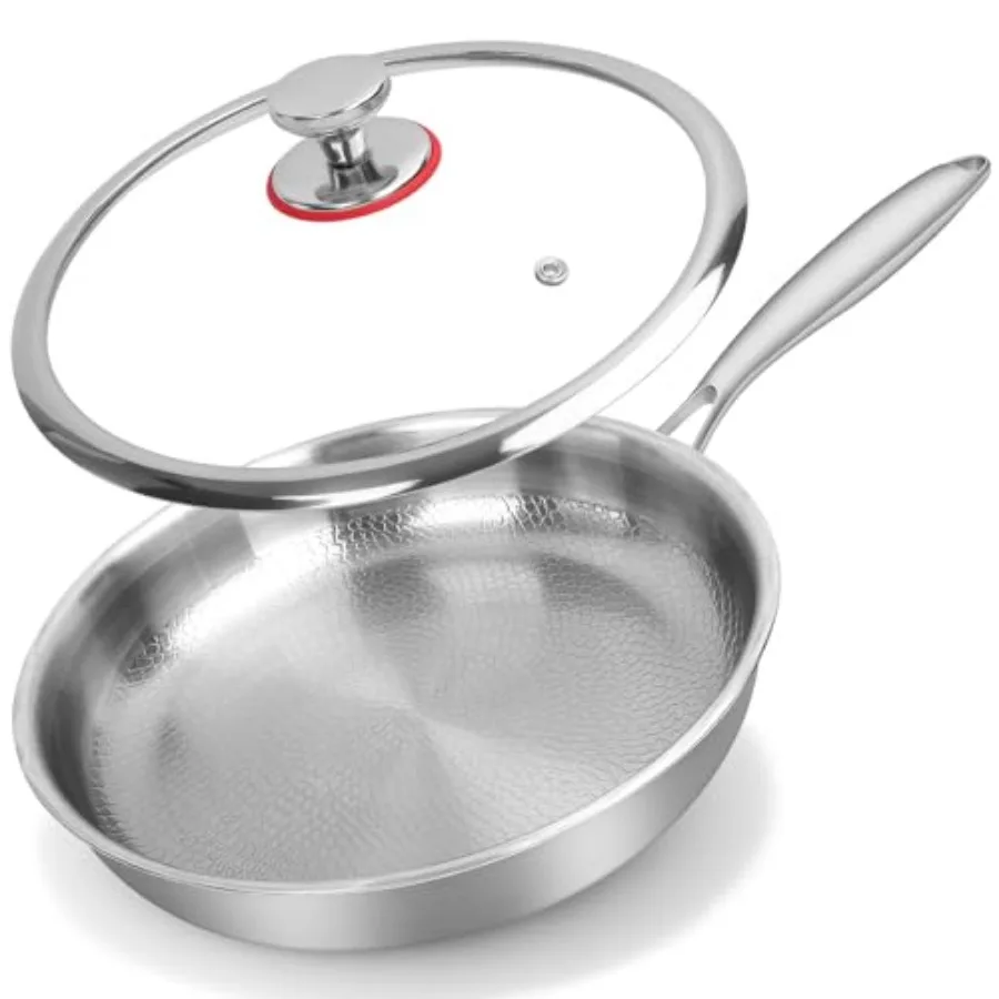 Titanium Hammered Pan Pro with Lid - 11.02 Inch Titanium Non Stick Frying Pan Scratch-Resistant Even Heating Cookware for All S
Titanium Hammered Pan Pro with Lid - 11.02 Inch Titanium Non Stick Frying Pan Scratch-Resistant Even Heating Cookware for All S