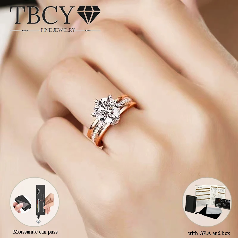 TBCYD 3 Carat Moissanite Engagement Rings for Women 925 Silver Tri - Color Plated Band Classic 6-Prong GRA with Anniversary Gift
TBCYD 3 Carat Moissanite Engagement Rings for Women 925 Silver Tri - Color Plated Band Classic 6-Prong GRA with Anniversary Gift