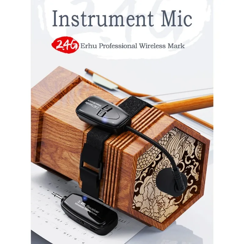 Wireless Clip-On Microphone 1 Tow 1/2 160ft Range 2.4G Rechargeable Receiver Transmitter For Saxophone Brass Erhu Mic Parts
Wireless Clip-On Microphone 1 Tow 1/2 160ft Range 2.4G Rechargeable Receiver Transmitter For Saxophone Brass Erhu Mic Parts