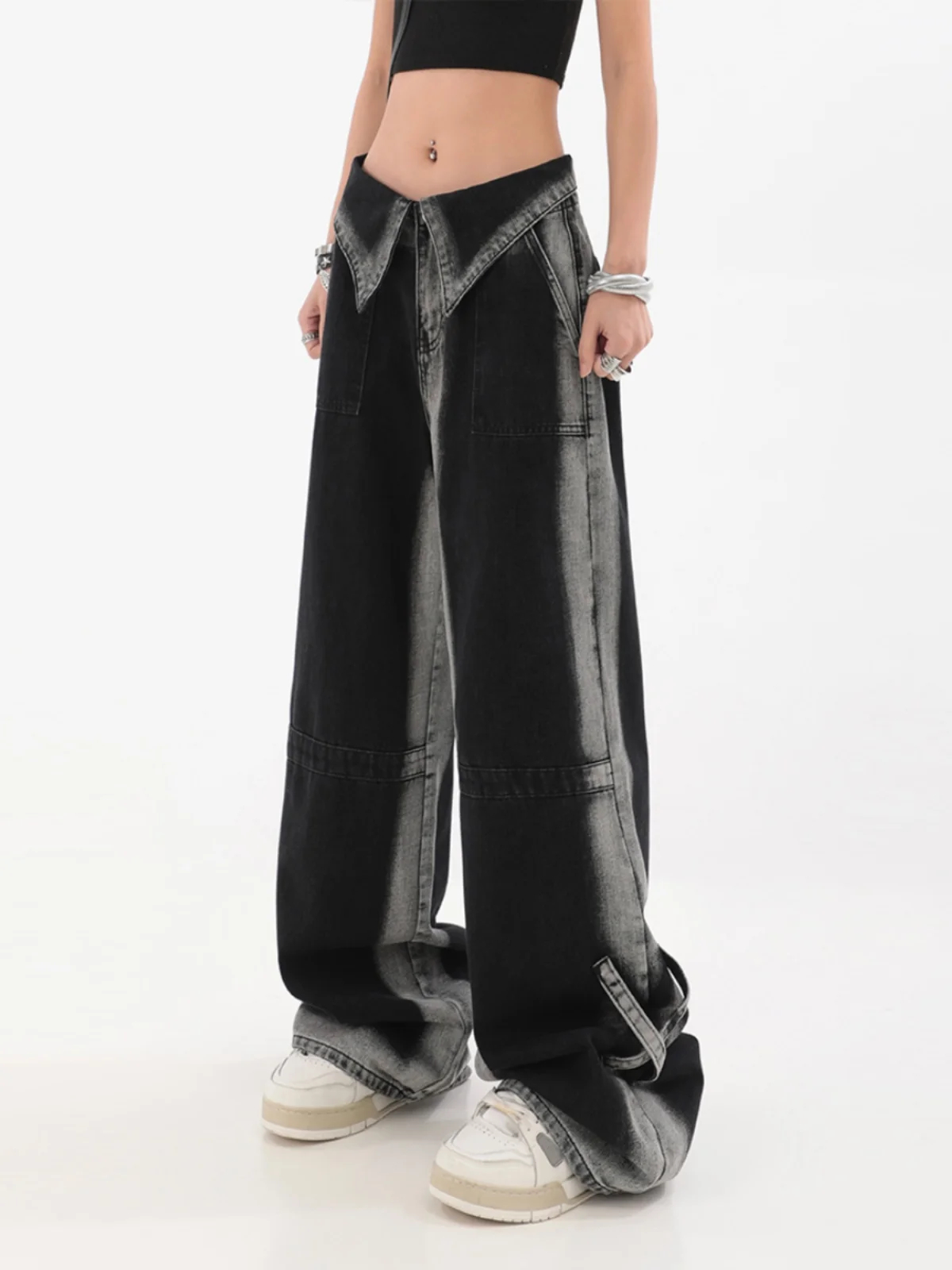 WCFCX STUDIO Y2k High Street Wide Leg Jeans For Women High Waist Bagge Pants Woman's Vintage American Loose Denim Trousers
WCFCX STUDIO Y2k High Street Wide Leg Jeans For Women High Waist Bagge Pants Woman's Vintage American Loose Denim Trousers