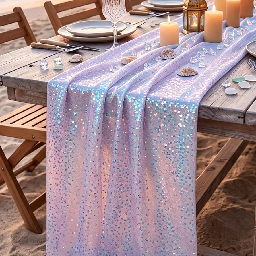 Mermaid Sequin Table Flag Dreamy Sparkling Tablecloth Wedding Birthday Party Decoration Holiday Home Dining Table Arrangement
Mermaid Sequin Table Flag Dreamy Sparkling Tablecloth Wedding Birthday Party Decoration Holiday Home Dining Table Arrangement