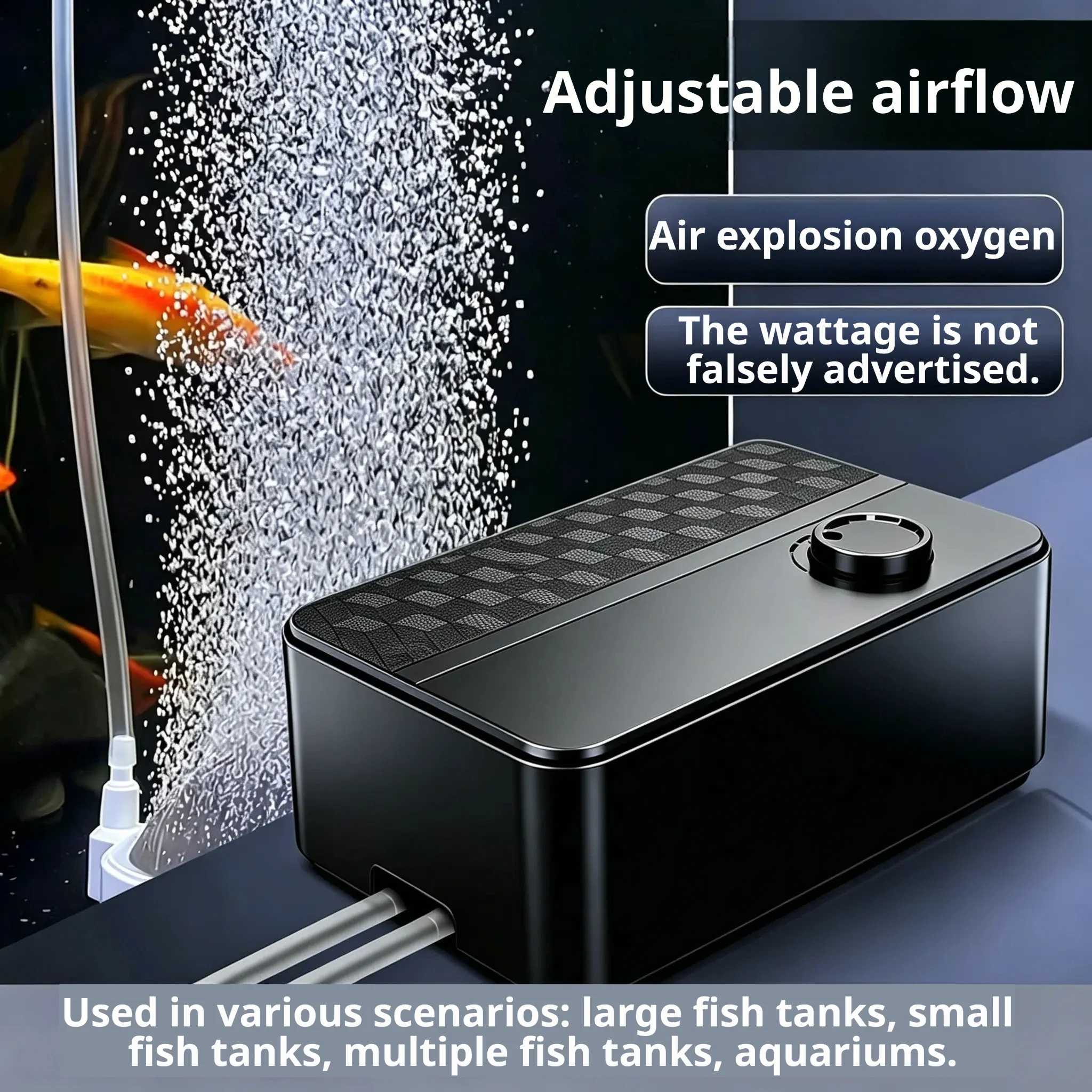 Silent Aquarium Oxygen Air Pump Fish Tank Adjustable Air Volume High Power Oxygenator Air Compressor Aerator 220v-240v
Silent Aquarium Oxygen Air Pump Fish Tank Adjustable Air Volume High Power Oxygenator Air Compressor Aerator 220v-240v