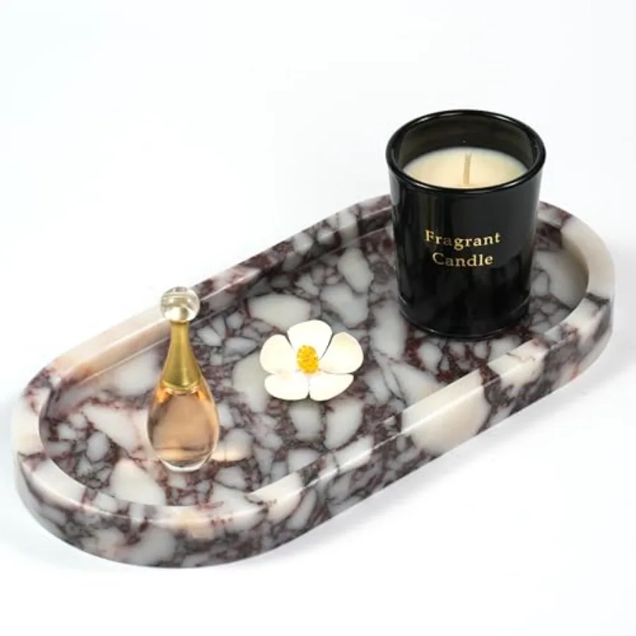 Violet Marble Oval Tray - Stone Decorative Perfume Trinket Jewelry Dish, Catchall Organizer for Bathroom Vanity Dresser Kitchen
Violet Marble Oval Tray - Stone Decorative Perfume Trinket Jewelry Dish, Catchall Organizer for Bathroom Vanity Dresser Kitchen