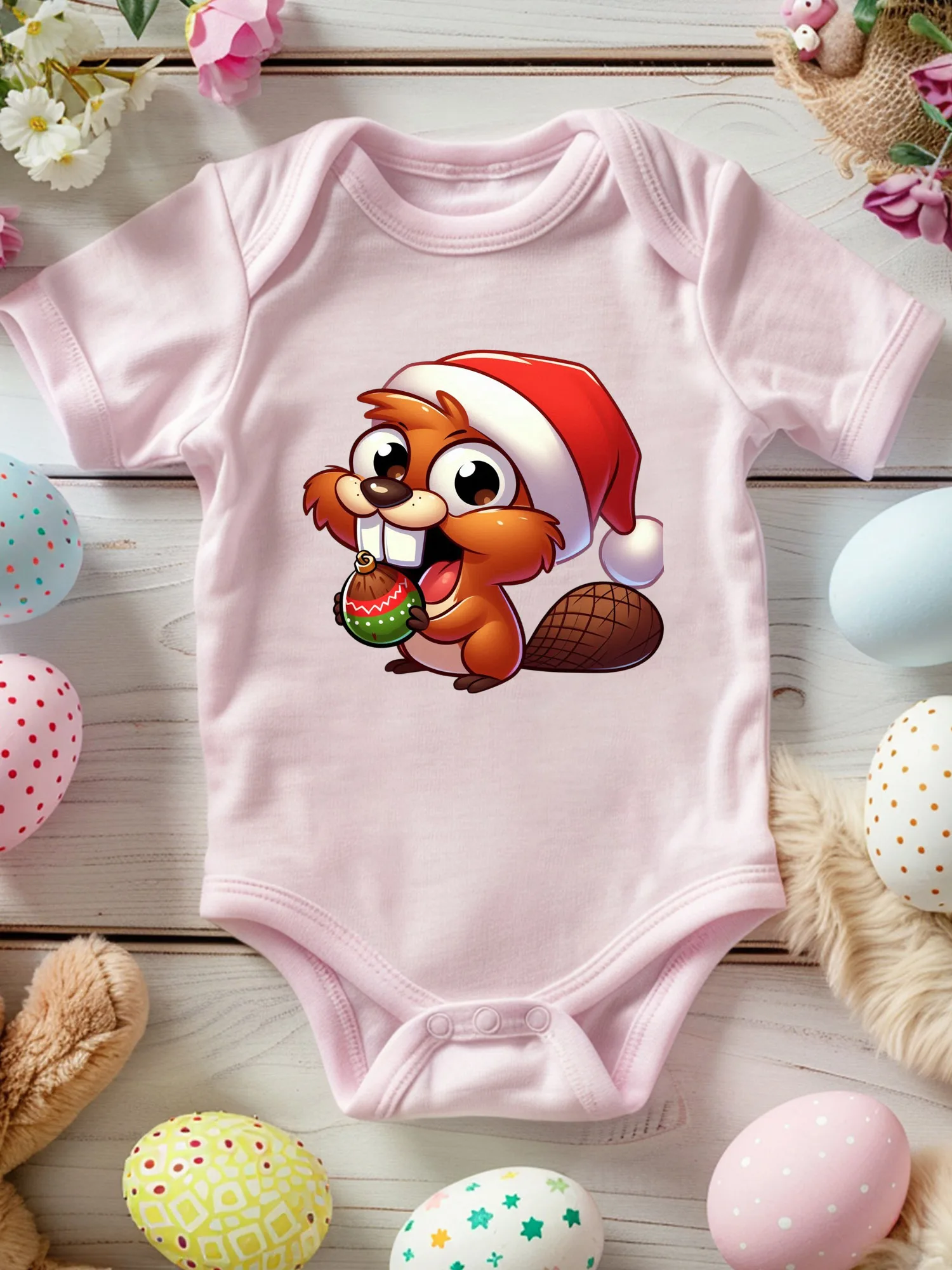 Cute Xmas Beaver 06 Unisex Baby Crawling Suit, 100% Cotton Soft Onesie, All-Season Wear Pink Bodysuit 190GSM
Cute Xmas Beaver 06 Unisex Baby Crawling Suit, 100% Cotton Soft Onesie, All-Season Wear Pink Bodysuit 190GSM