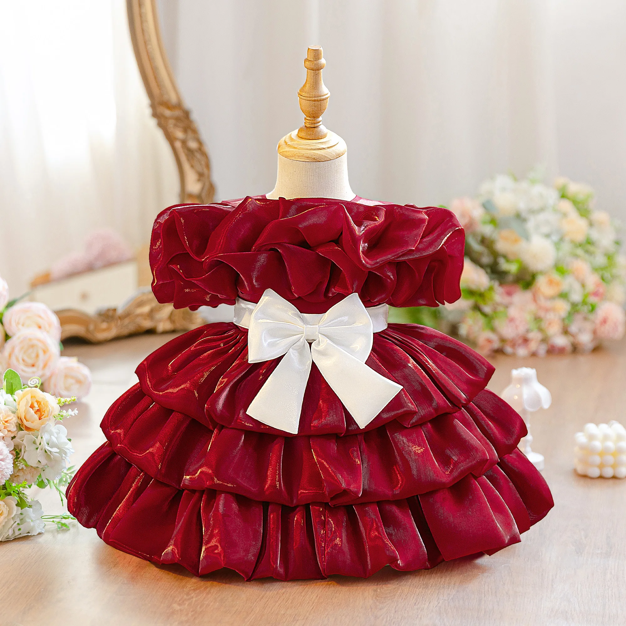 Toddler Flower Bridesmaids Party Baby Girls Dress Infant Big Bow 1st Birthday Wedding Prom Princess Dresses Baby Evening Costume
Toddler Flower Bridesmaids Party Baby Girls Dress Infant Big Bow 1st Birthday Wedding Prom Princess Dresses Baby Evening Costume